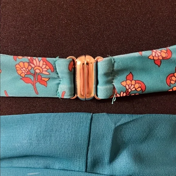 Green Floral One Piece With Matching Wrap - Small - Picture 4 of 16